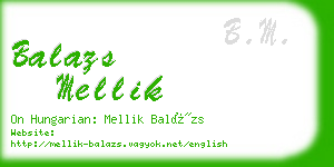 balazs mellik business card